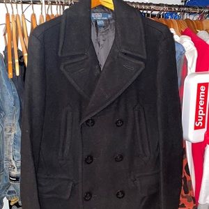 Mens Ralph Lauren Pea Coat Size Large